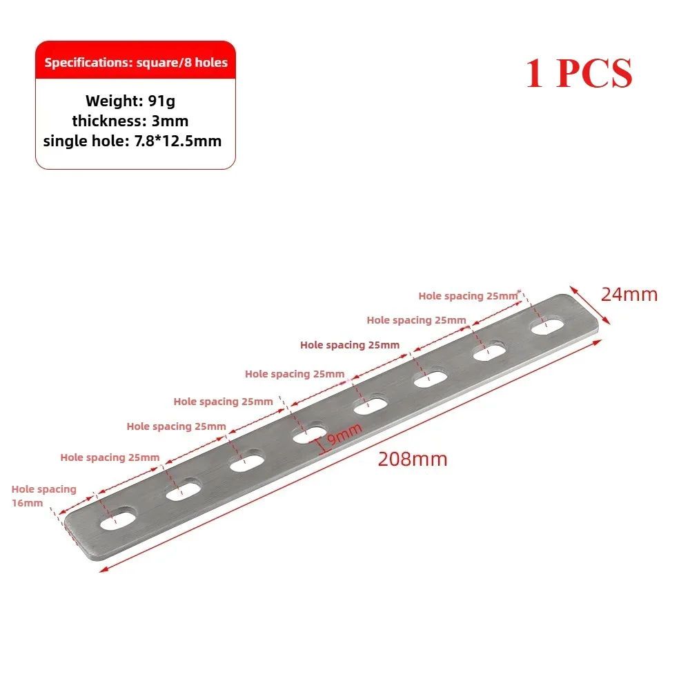 1Pcs New Straight Brace Angle Bracket Stainless Steel Mending Connection Plate Flat Fastener Fixing Connector