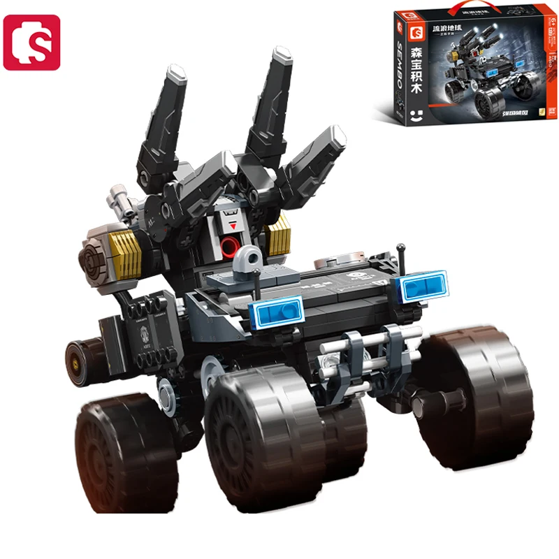 

SEMBO BLOCK, 412 шт., серия «Благодущая Земля», MOC, строительные блоки, военная серия, модель ракетного автомобиля, кирпичи, игрушки, подарок для мальчиков