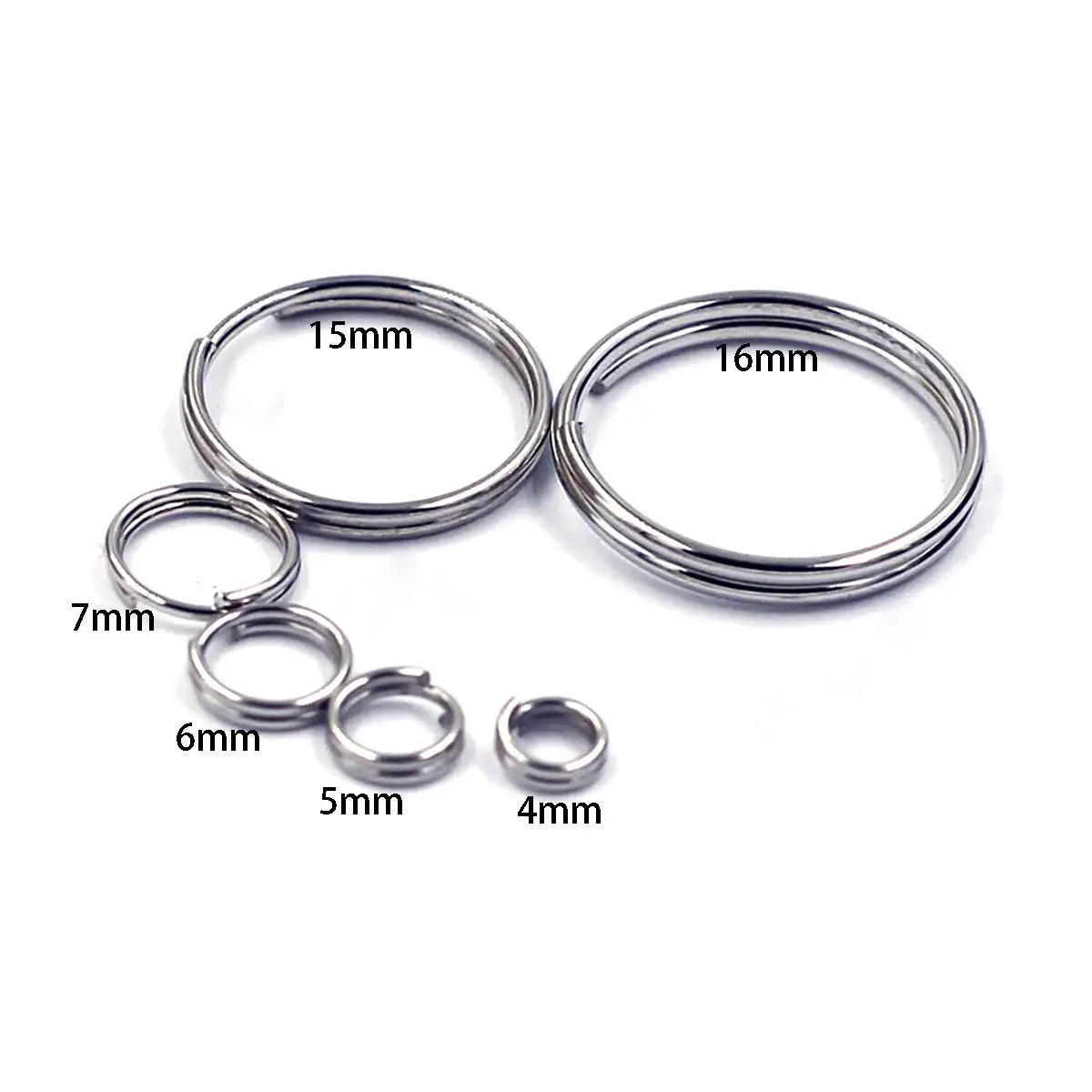 100 قطعة 4/5/6/7/15/16 مللي متر حلقات الانتقال المفتوحة حلقات مزدوجة سبليت خواتم سلسلة موصلات DIY بها بنفسك الحرف مستلزمات صناعة المجوهرات