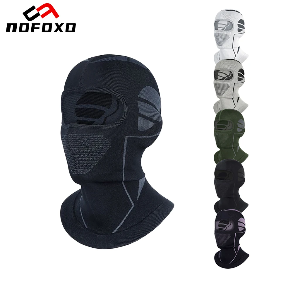 AliExpress nofoxo NOFOXO Winter Ski Windproof Mask Thermal Scarf Balaclava Face Cover Cold Weather Cycling Bike Scarf Cold-Proof Windproof Hat