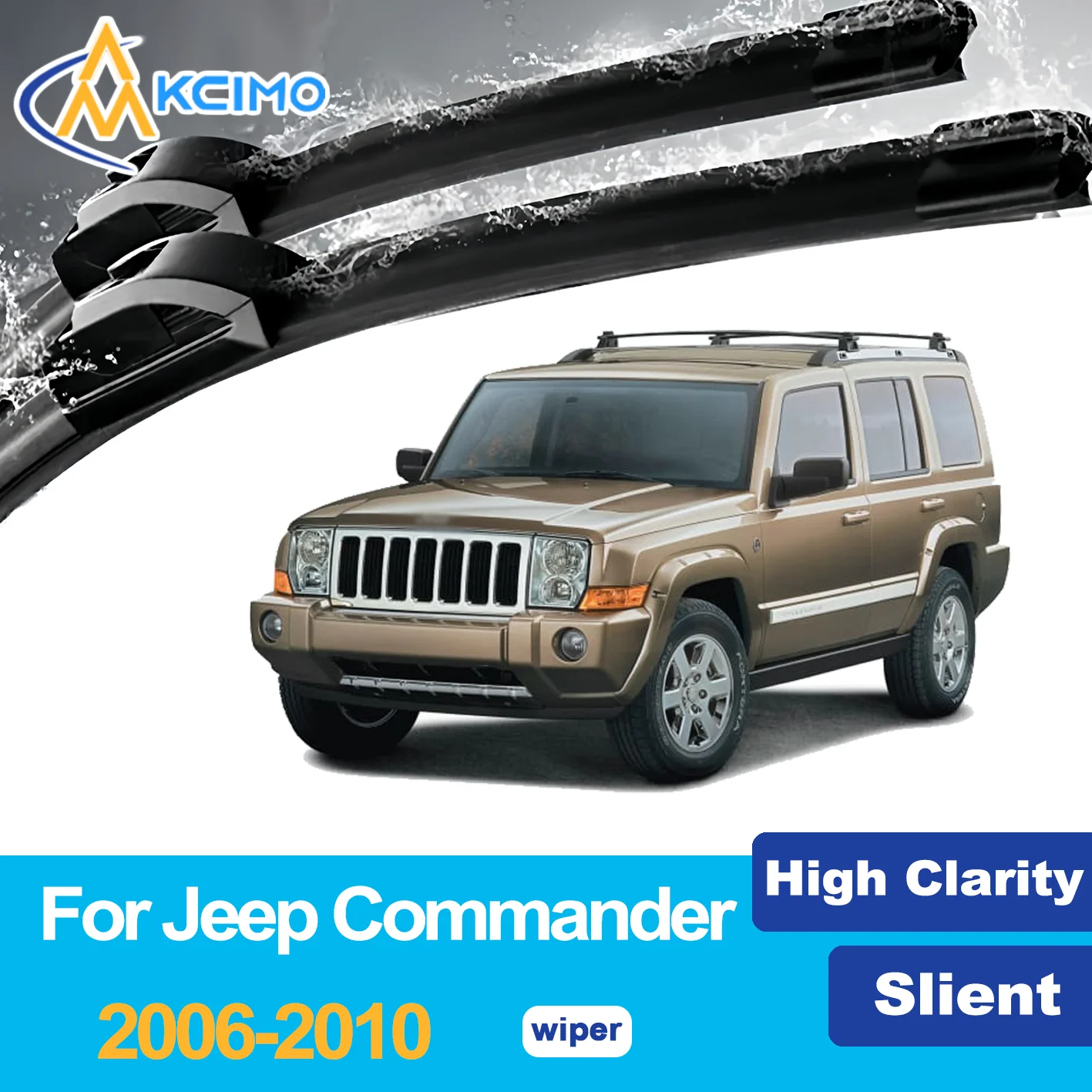 

Front Wiper Blades for Jeep Commander XK XH 2006–2010 2007 2008 2009 2010 Car Windscreen Windshield Window Wiper Accessories