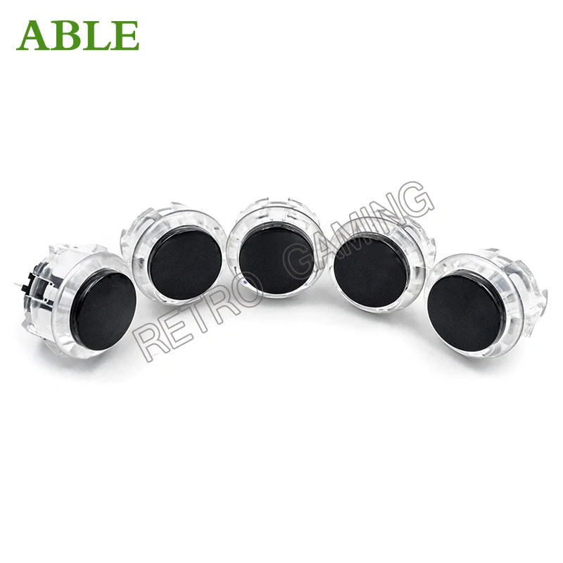 

1 шт., аркадная кнопка, пластиковая искусственная черная крышка, копия SANWAFor DIY, аркадный контроллер, круглая кнопка