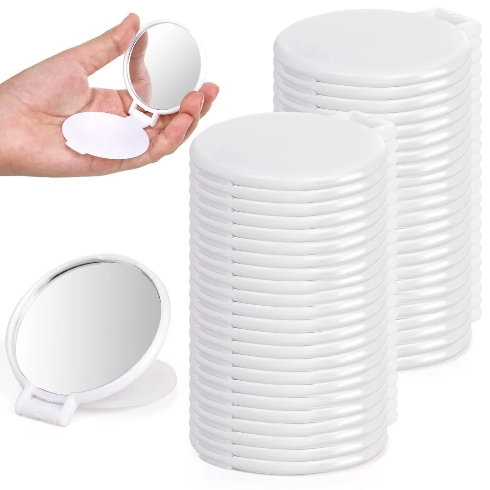 Paquete de 10/20/30 Espejos Compactos, Espejo de Maquillaje Redondo para Bolso, Mini Espejo Plegable para Mujeres y Niñas, Uso Diario y de Viaje