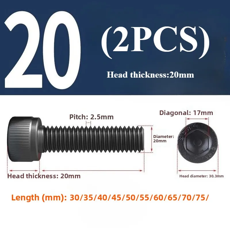 Tornillo con cabeza hueca hexagonal industrial Acero de aleación tratado termicamente de grado 12,9 para proyectos de construcción y ingeniería M14 M16 M18 M20