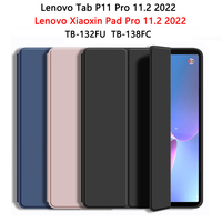 Tablet Case For Lenovo Xiaoxin Pad Pro 11.2 Tab P11 Pro 2022 11.2 TB-132FU TB-138FC Flexible Soft Silicon Shell Flip Smart Cover