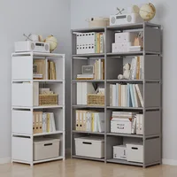 Multilayer Bookshelf Easy Assembly Bookcase Living Room Bedroom Study Storage Shelf for Books Toys Sundries 2