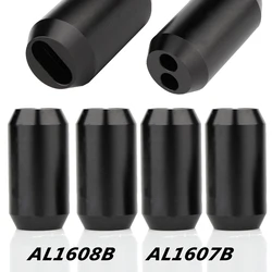 AL-1607/1608 B HIFI Audio Pants Y Splitter 1 to 2 Speaker 7mm RCA Cable ,Audio DIY Connector Black Cable Wire Boots