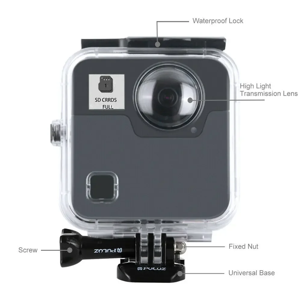 

45m Waterproof Housing Diving Case for GoPro Fusion, with Buckle