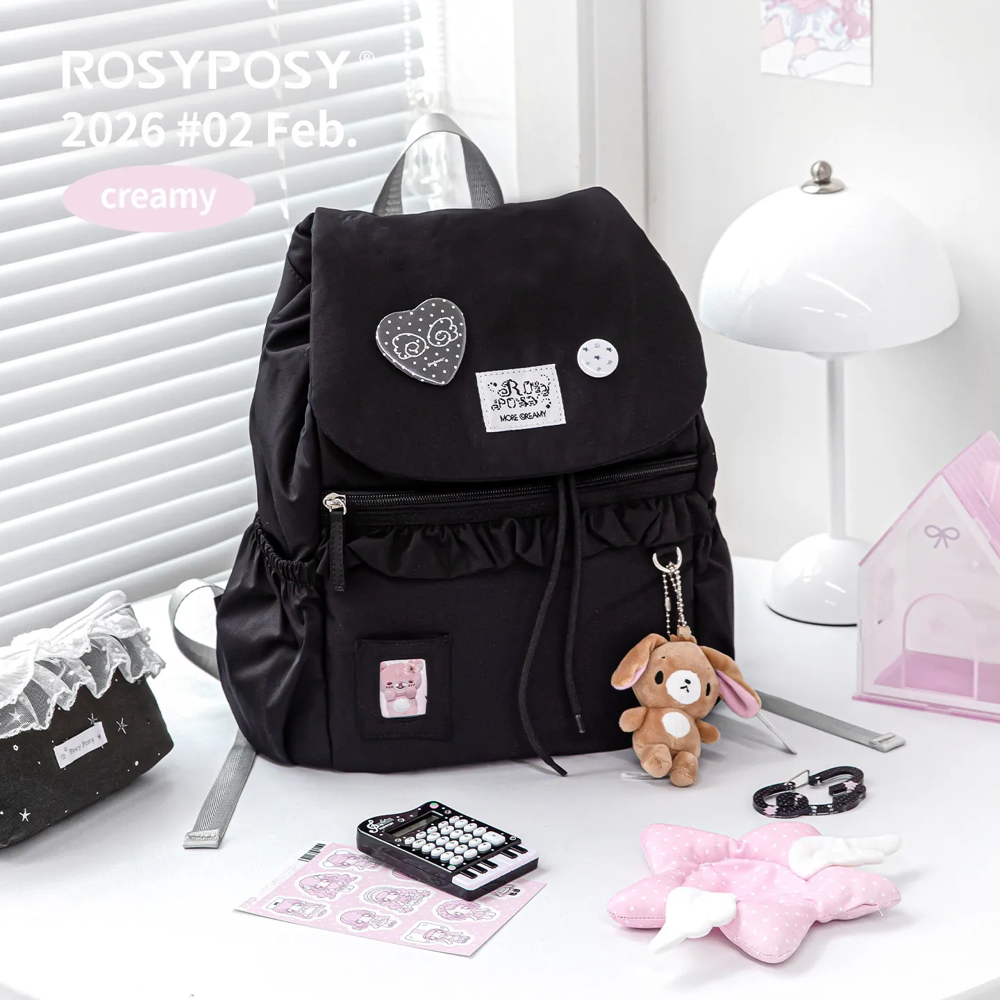 2026 Winter New Cotton-filled Lightweight Backpack Female Flip Cover Light Travel Female Star Chasing College Style School Bag