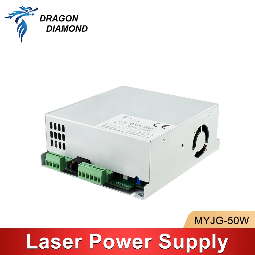 MYJG 50W CO2 Laser Power Supply 110V/220V Universal, For 35~50W Cutting And Engraving Machine Laser Tube