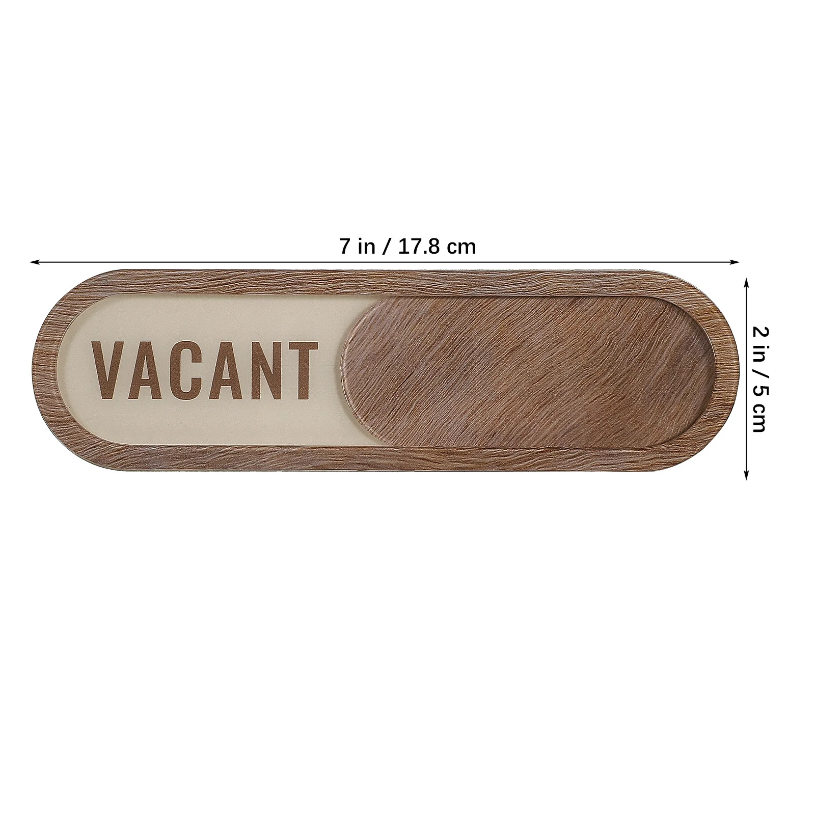 1Set Sliding Door Sign Reserved Vacant Wood Texture Smooth Slider Adhesive Mounted Privacy Indicator Office Conference Room