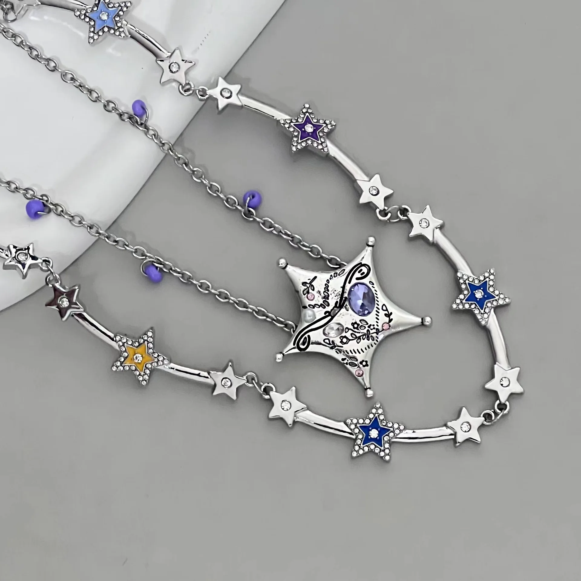 Vintage and Creative Design Summer New Spicy Punk Girl Jewelry Star Pendant Necklace