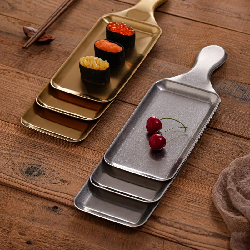 

Посуда Разделенная тарелка Картофель фри Курица Конфеты Закуски Приправы Тарлы Кухонная посуда Прямоугольная тарелка для стейка с ручкой