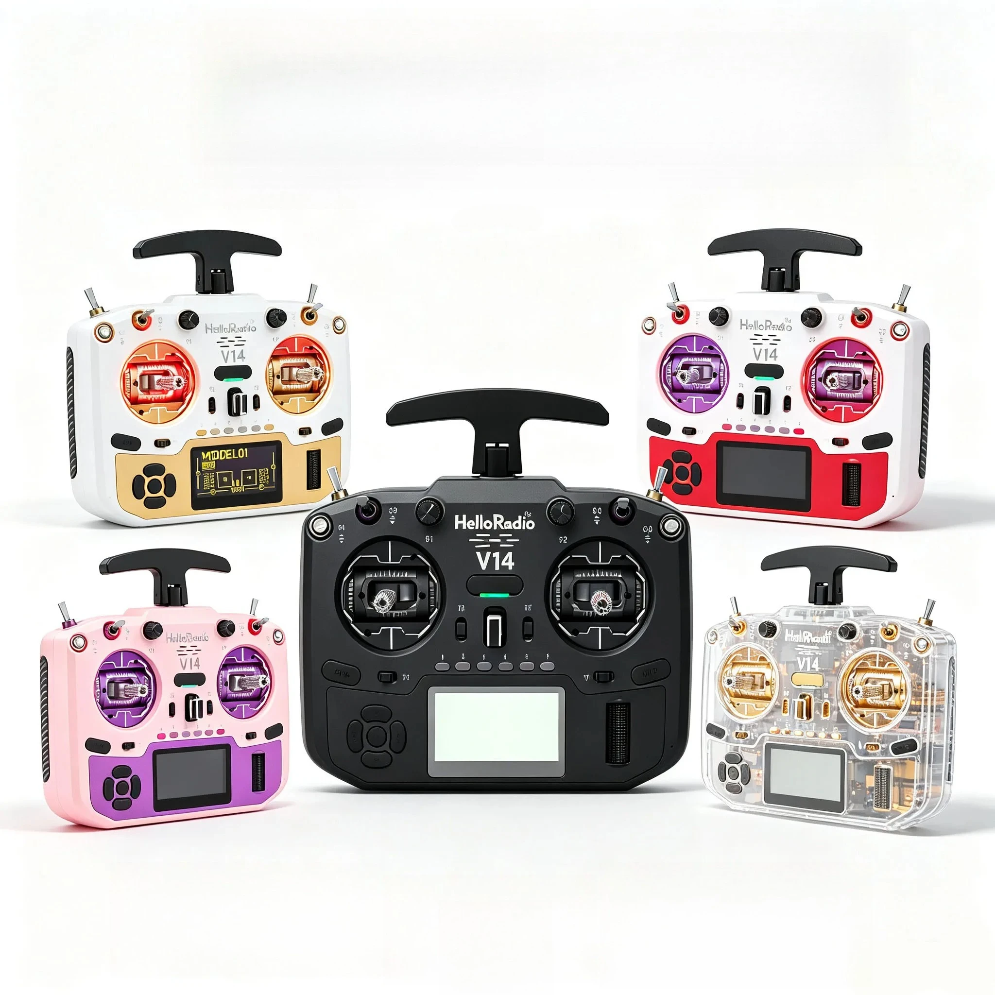HelloRadio V14 PRO/MAX/MAX R9 Left Hand RC Transmitter 2.4GHz ELRS Open Source RC FPV Model Aircraft High Frequency Metal Rocker