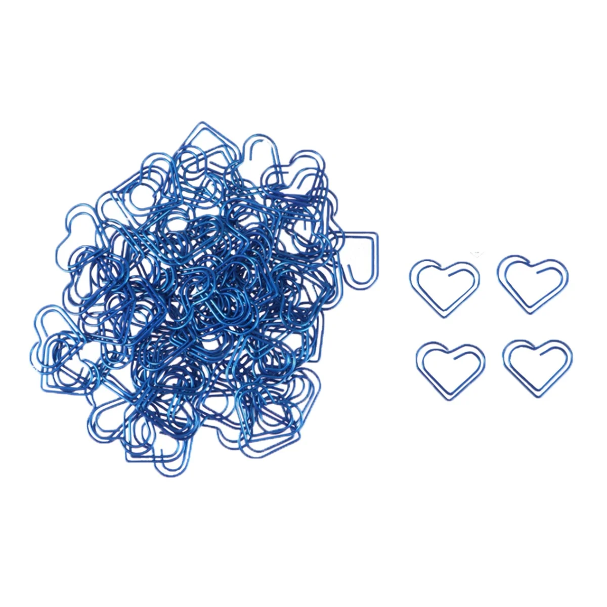 100pcs Heart Shaped Paper Clips Premium Nonskid Strong Clipping Force Creative Bookmark For Notes Documents Organization Home