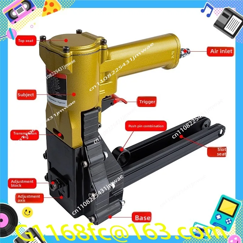 ADCS-19 Pneumatic Sealing Machine ADCS-22 Nail Box Machine Baler Sealing Nail Machine
