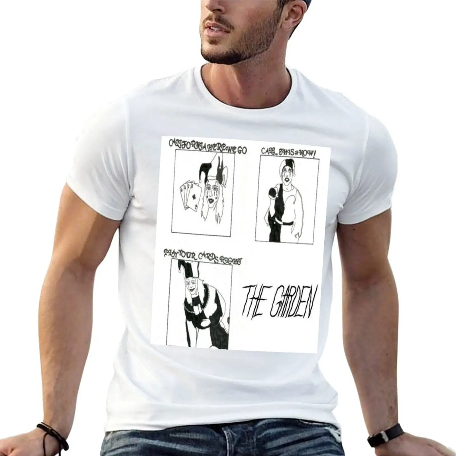 //The Garden Jesters// T-Shirt Luxury man blue archive plain black t shirts men