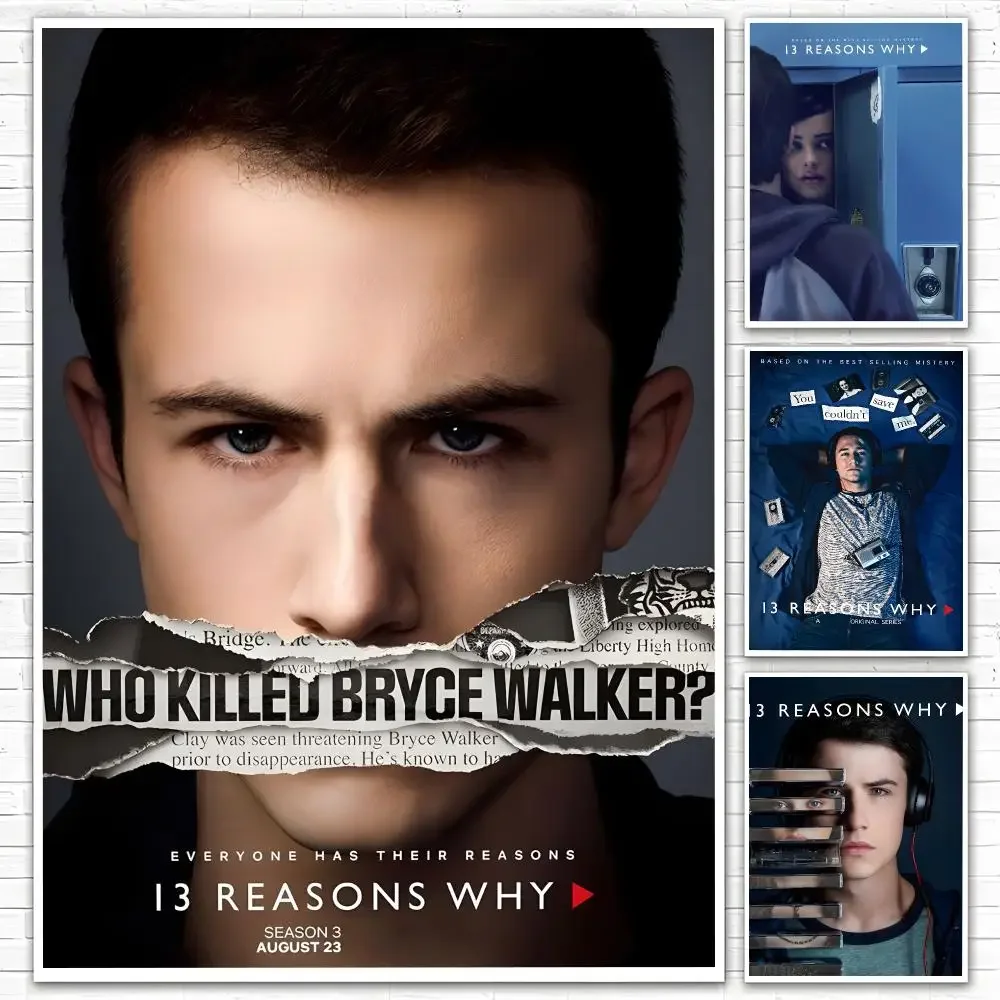 TV Series 13 Reasons Why Poster Poster All-match HD Waterproof Self-Adhesive Wall Art Sticker For Home Bedroom