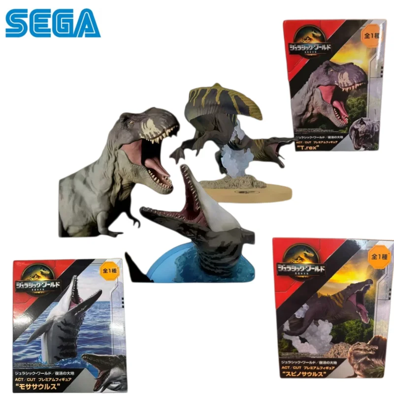 

В наличии: Оригинальные фигурки-модели Спинозавра и Мозазавра от Sega, новые, в коробке, коллекционные игрушки, модели для гаража, декоративные украшения.
