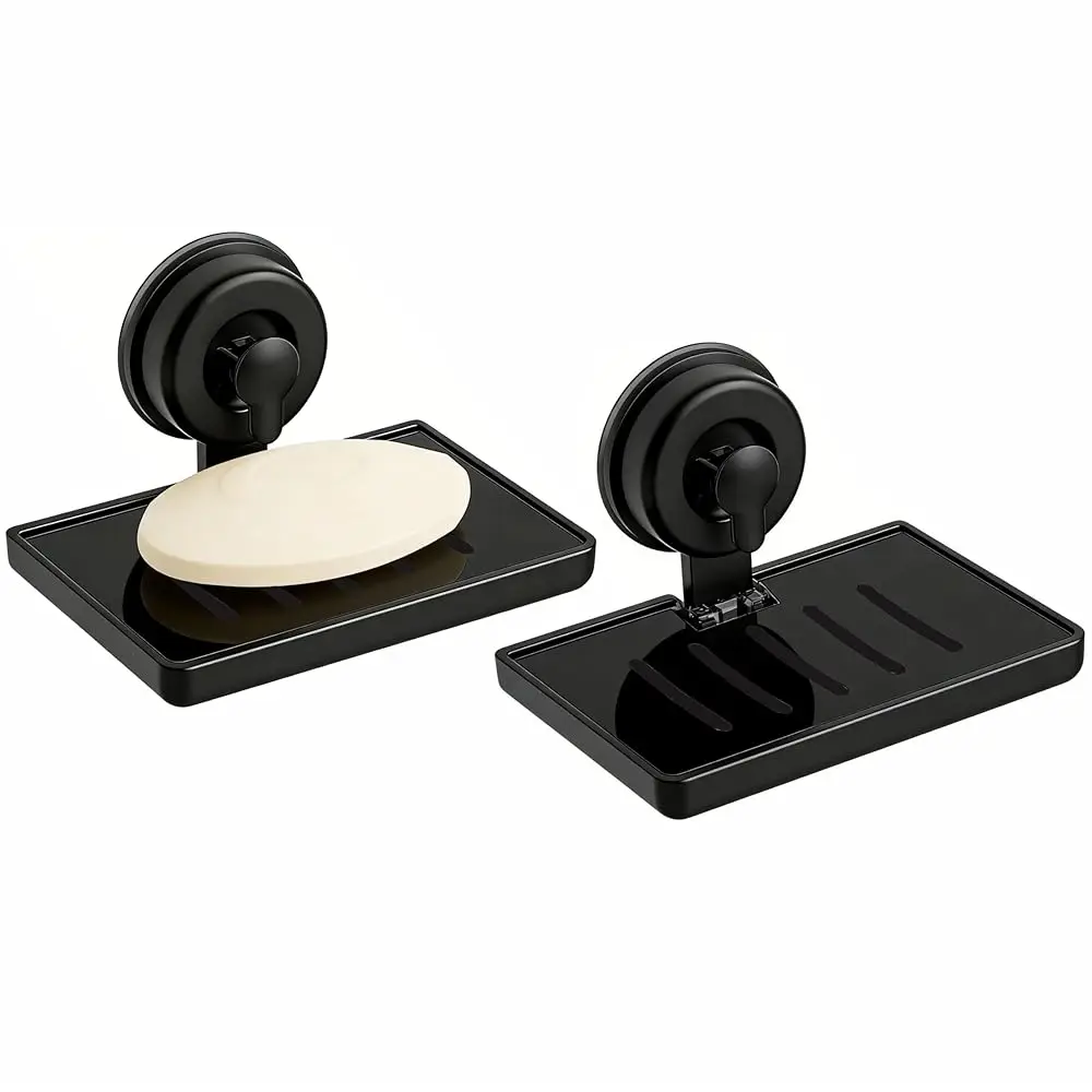 

Набор из 2 держателей для мыла для душа с присоской, нержавеющая настенная акриловая подставка-органайзер для мыла для ванной