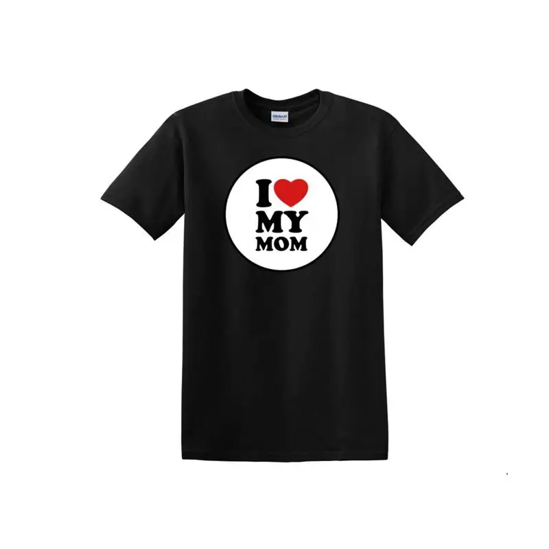 I Love my MOM T Shirt Retro Heart Mother Parent Mommy Maternal Black