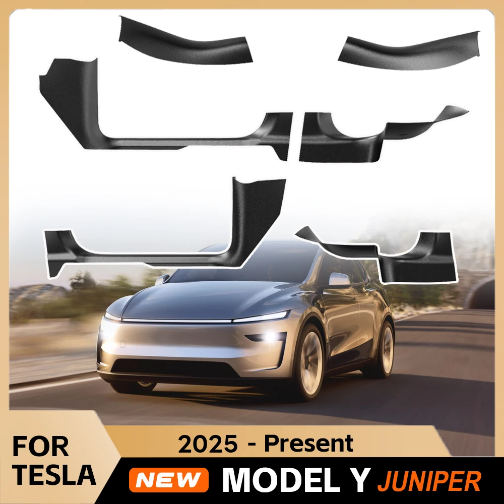 

Для Tesla Model Y Juniper 2026 2025 Защитная полоса на порог передней и задней двери, противоударные накладки на сиденье, защитная угловая защита, аксессуары