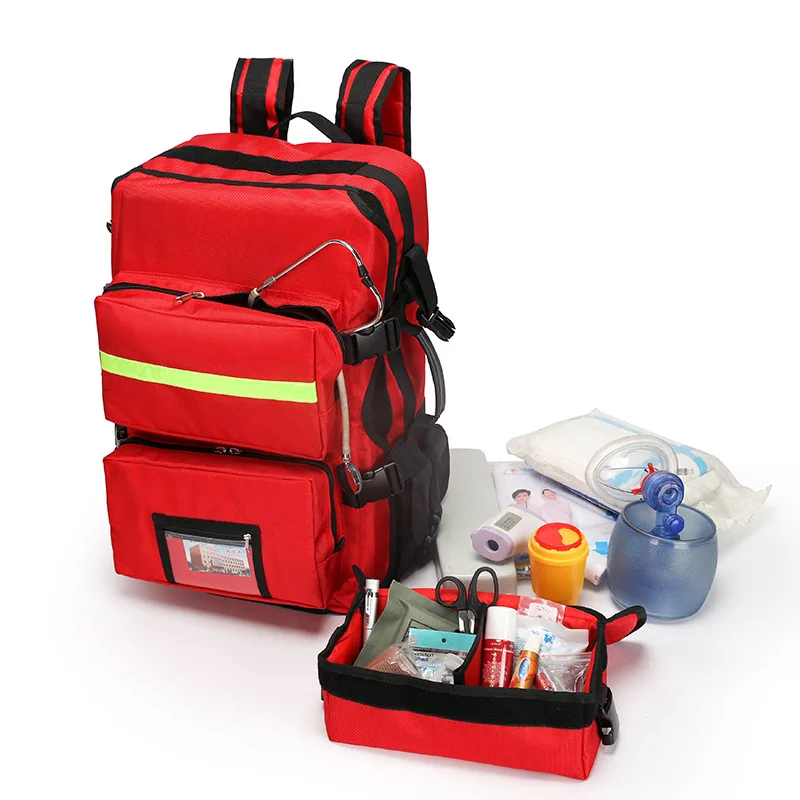 Large Capacity Sorted Storage First Aid Kits Emergency Rescue Backpacks Outdoor Camping Survival Kits Medical Kits