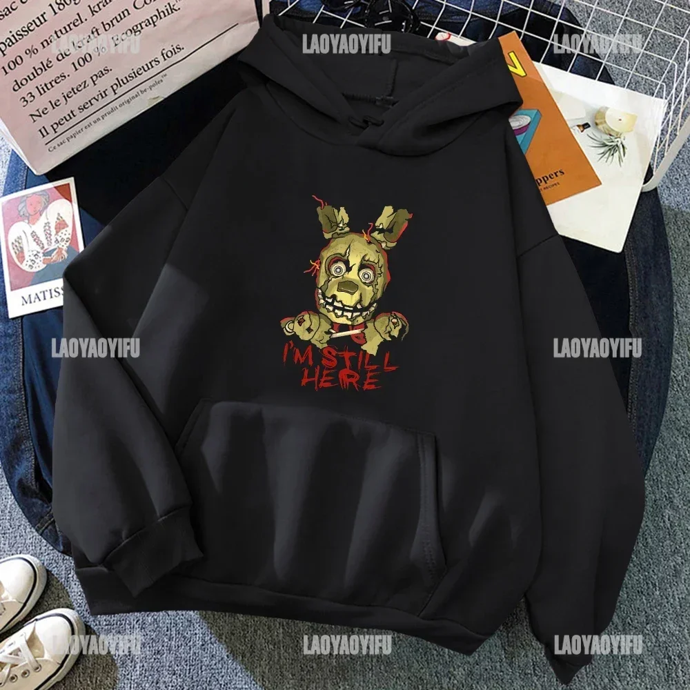 Novelty Five Nights At Fnaf Casual Sweatshirt for Male and Female Hoodies Horror Atmosphere Fall and Winter Hoodie  Streetwear