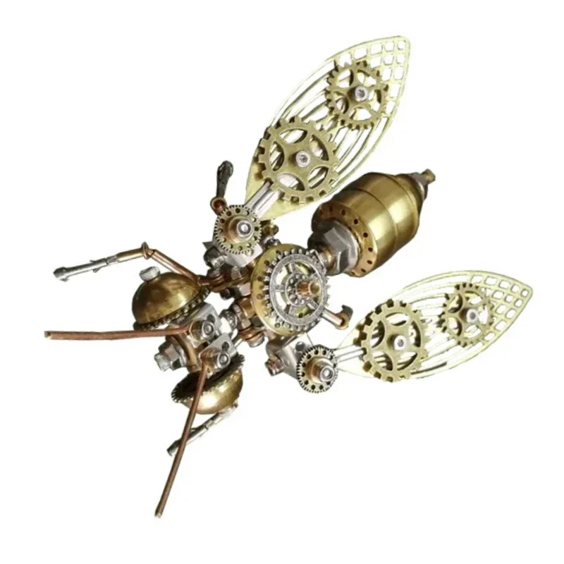 3D Puzzles Bee Steampunk Mechanical Insects Metal DIY Assembly Model Kits Ornaments Assemble Models Toy