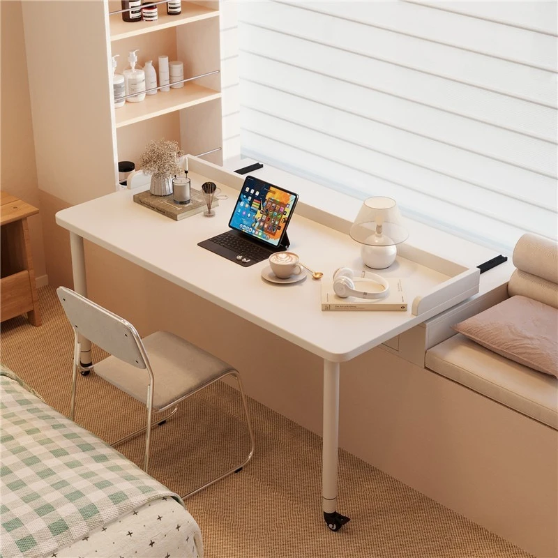 Solid wood pullable bay window table with drawers Bedroom Home computer desk Renovation integrated balcony Student study desk