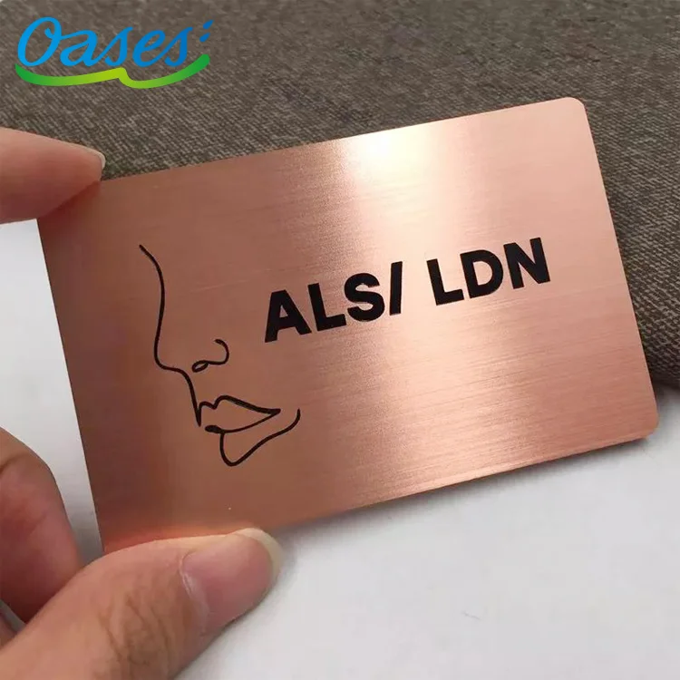 Customized query Cheap Customized Logo Multicolor Stainless Steel Brushed Laser Cut Metal Card Business Gift Blank Metal Busines