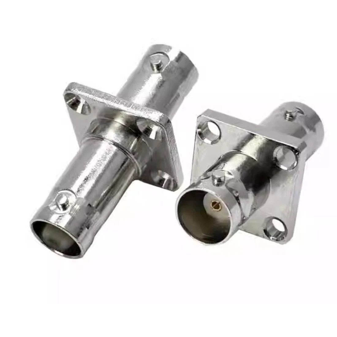 1PC BNC Female to Female Jack 4-Hole Panel Flange RF Adapter Convertor NEW Wholesale image 2