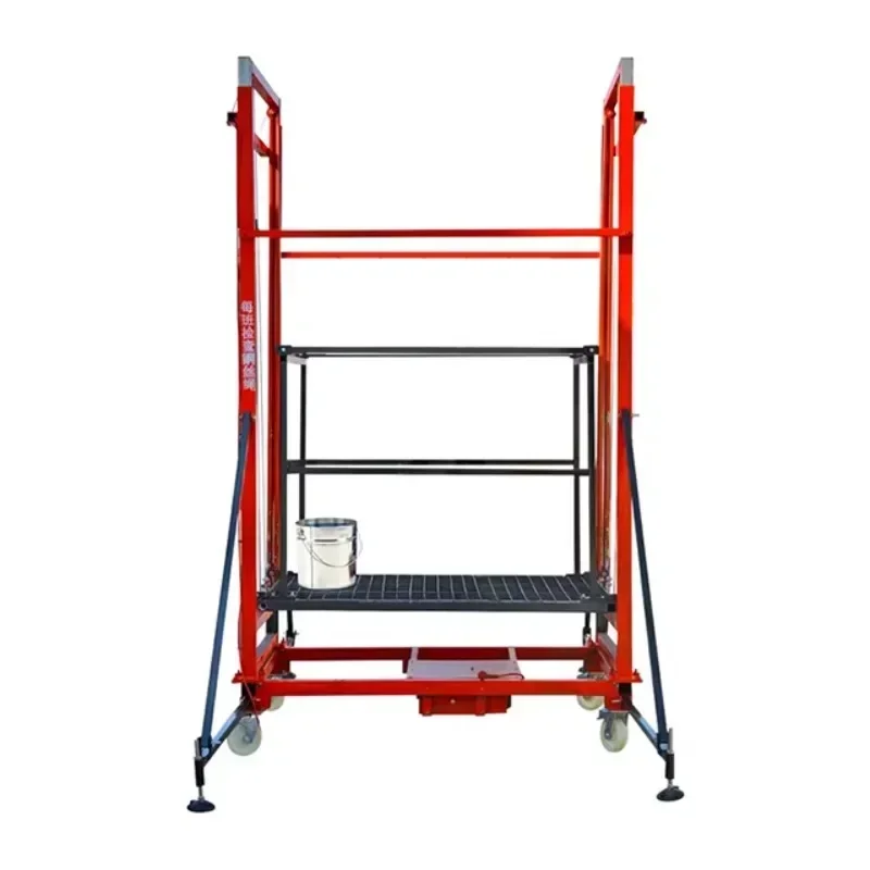 

Customizable electric lifting scaffold remote control mobile telescopic folding lifting platform for home decoration