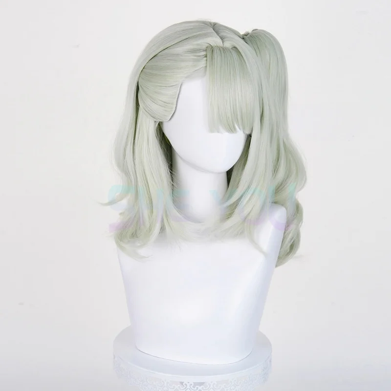 Zenless Zone Zero Virtual Idol شعر مستعار كوسبلاي لعبة Zenless Zone Zero Cosplay شعر مستعار نسائي لطيف أخضر فاتح على شكل ذيل حصان