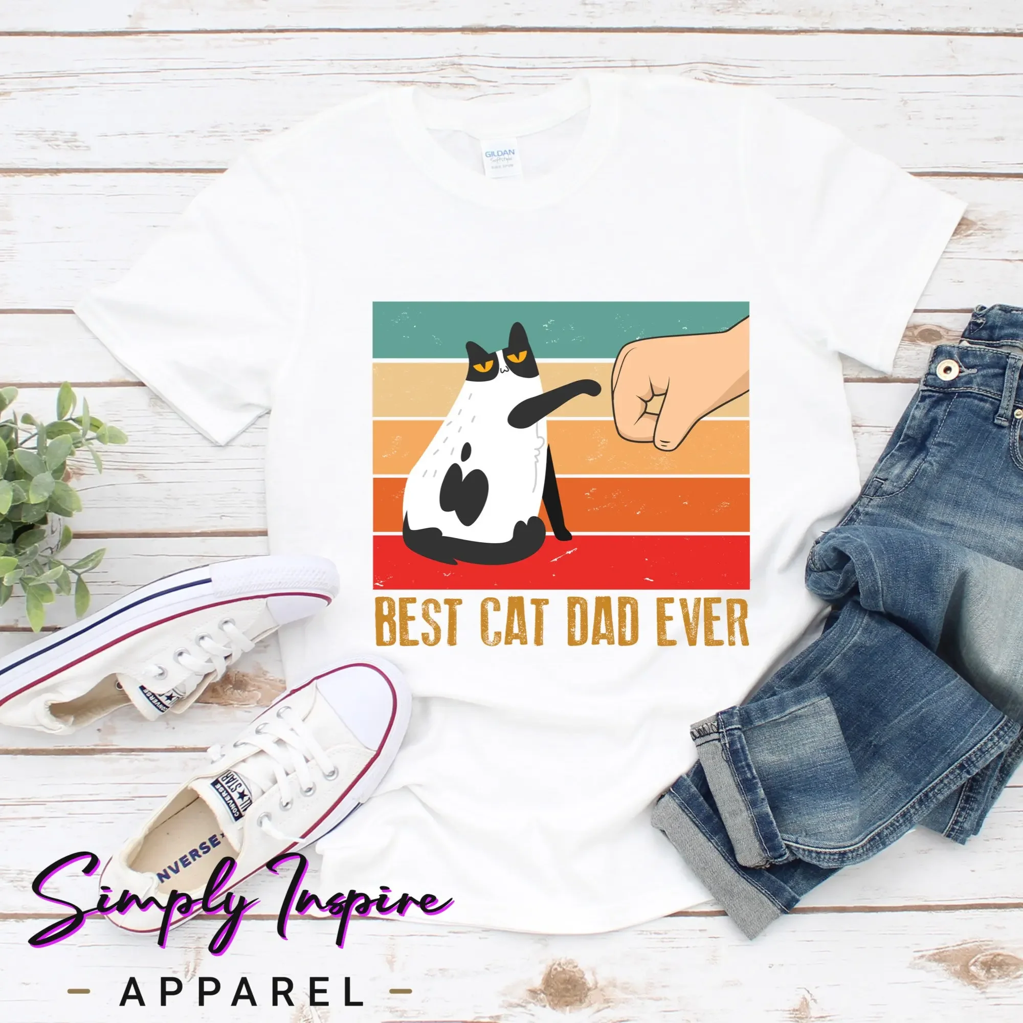 Best Cat Dad Ever T Shirt Lover For Lovers Sweat Father Of Cats Funny