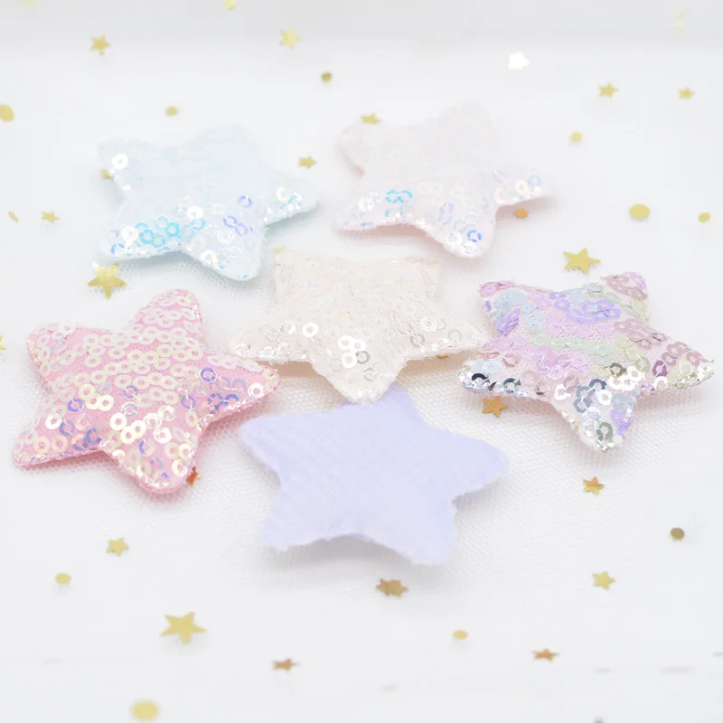 12Pcs 48mm Glitter Sequins Butterfly Appliques Padded for DIY Headwear Clips Accessories Toy Patches Scrapbooking Sticker