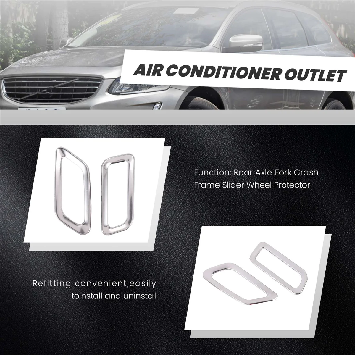 Air Conditioning Vent Outlet Frame for Volvo XC60 Accessories 2012-2017 Sticker Interior Trim