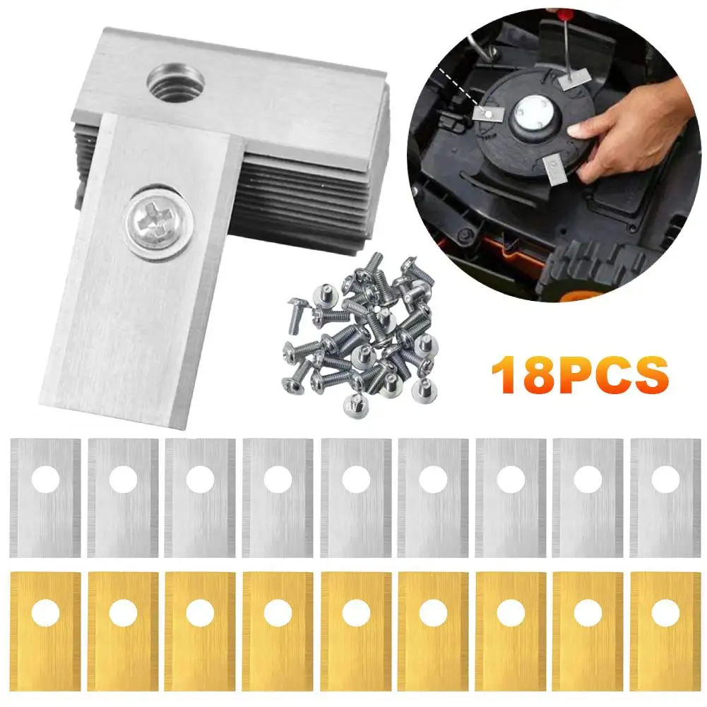 

18Pcs Blades Replacement Stainless Steel Robot Mower Replacement Blade Robotic Lawn Mowers Replacement for Worx Landroid