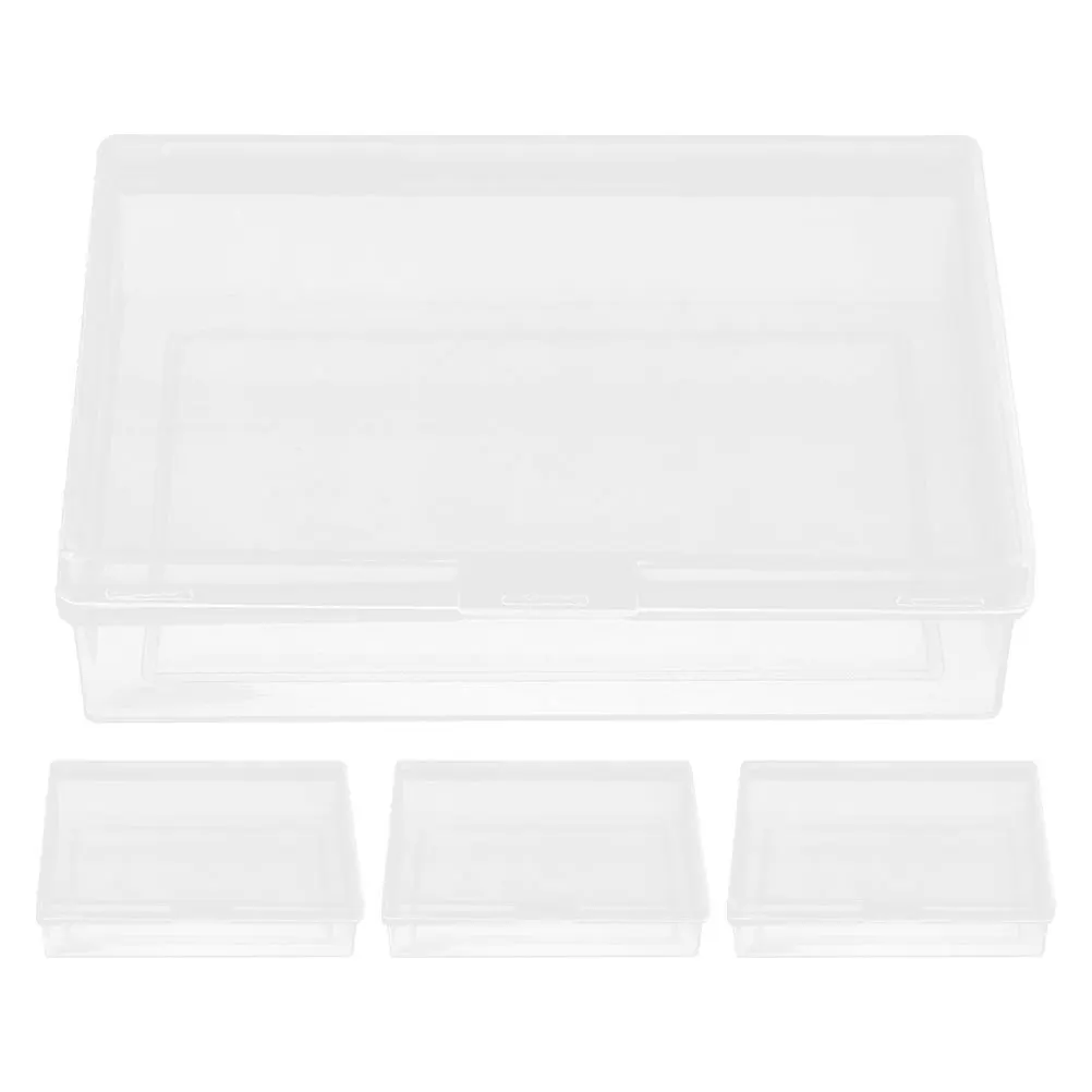 

4Pcs Transparent Playing Card Storage Box Compact Portable Card Case Organizer for Deck Cards Holder
