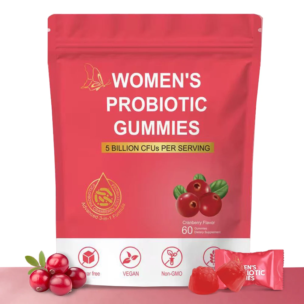 Women's Probiotic Gummies for lmmune, Vaginal, Digestive & Gut Health - Supports Occasional Constipation, Bloating, Odor Control