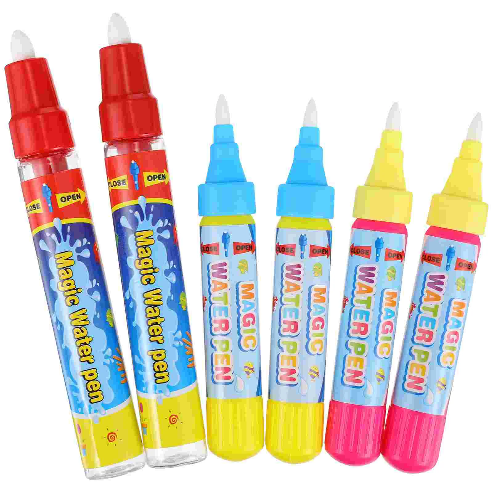 6 Pcs Water Graffiti Pen Pens for Toddlers Painting Students Paintbrushes Drawing Fountain Markers