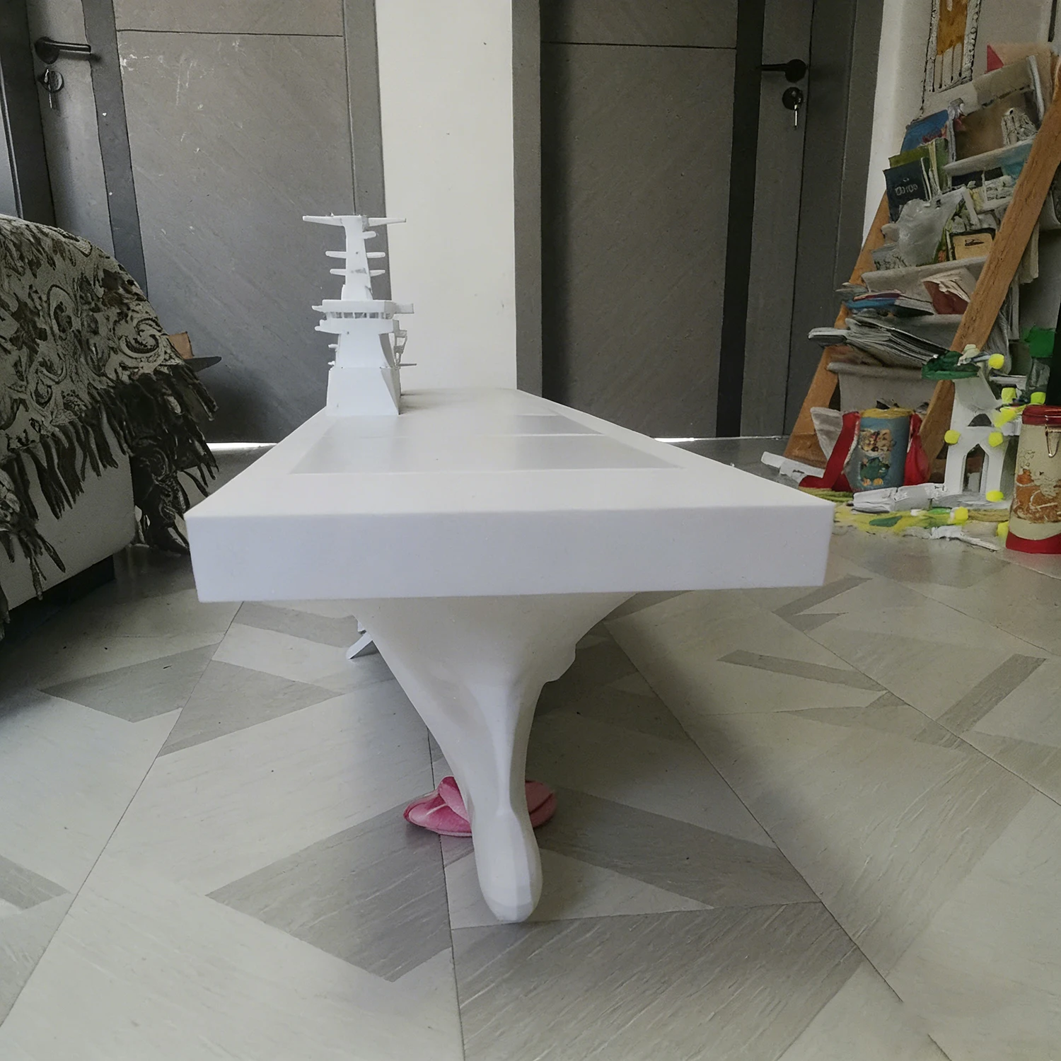 1/150 barcos rc 167cm tipo 075 navio de assalto anfíbio barco de controle remoto 3d impresso rc schiffe modelo kit navio brinquedo navio de guerra modelo