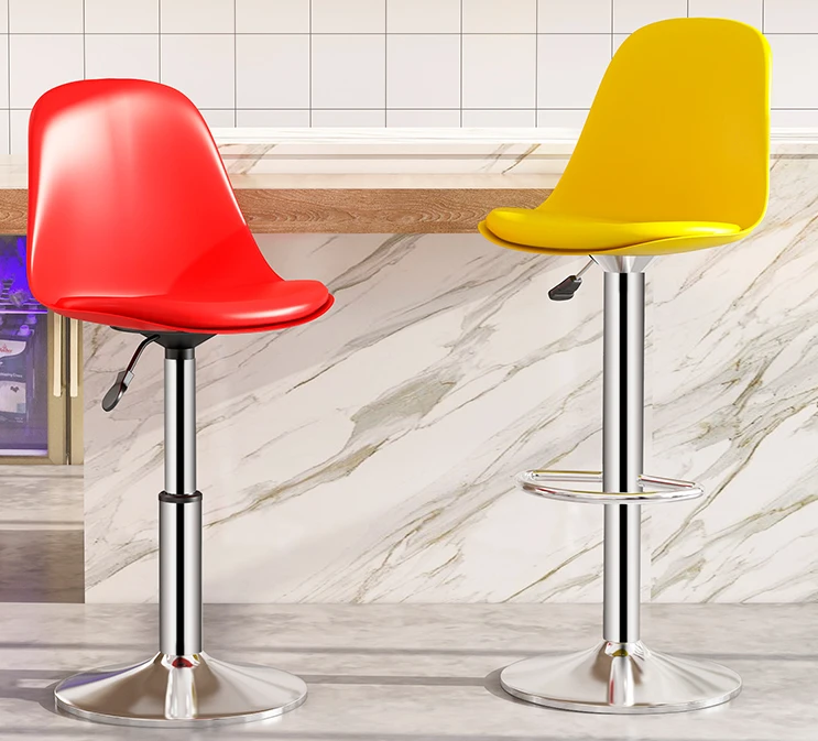 Cadeira giratória com elevação do tamborete alto, moderno e simples