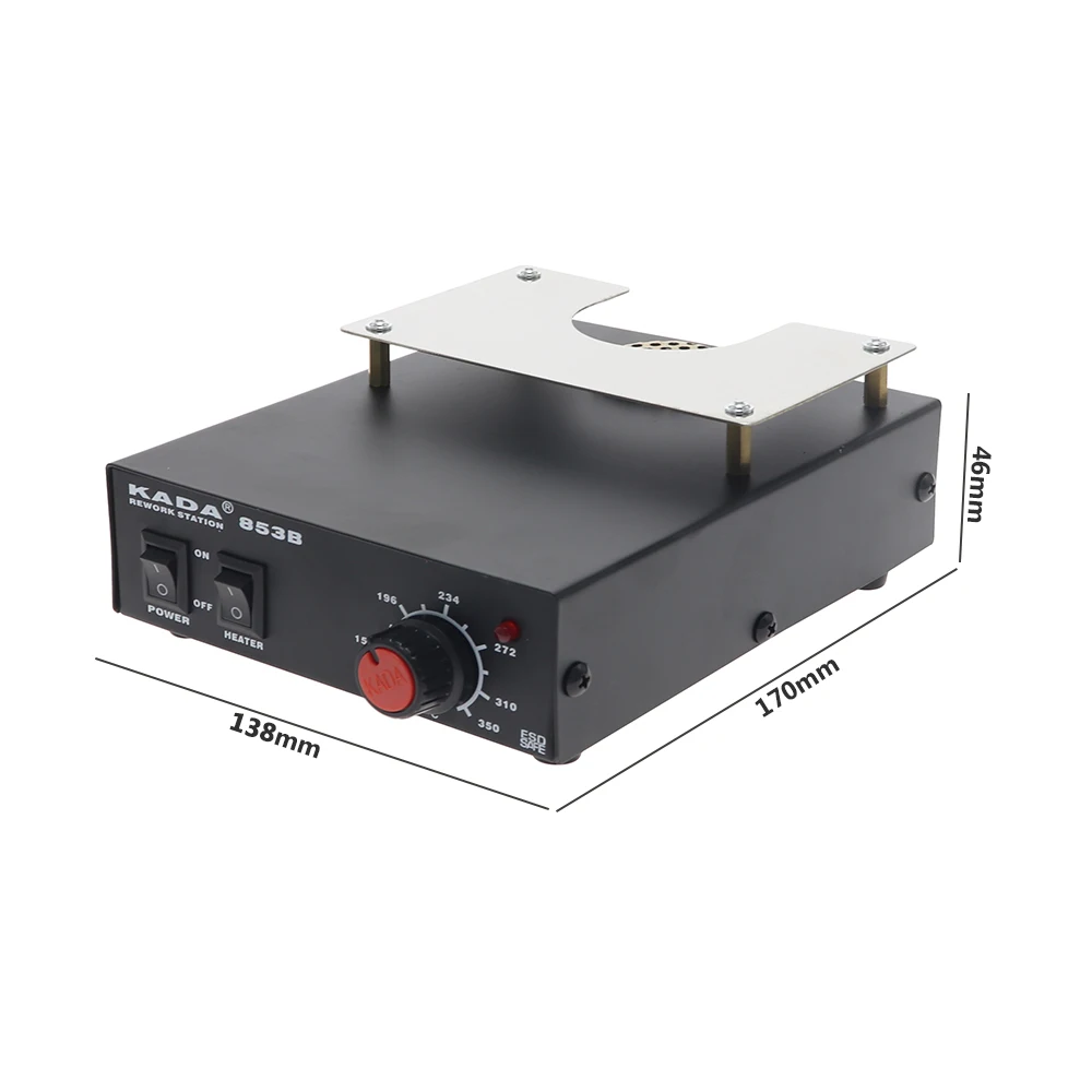 KADA 853B Heat Station 220V 540W Preheating Station for BGA PCB BGA Recycling Station Preheating/Hot Air Desoldering Station