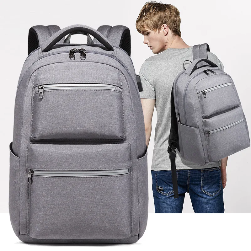 New Men\'s Fashion Backpack Men\'s Multi functional Leisure Computer Bag Minimalist College Student Waterproof Backpack 40x30x15