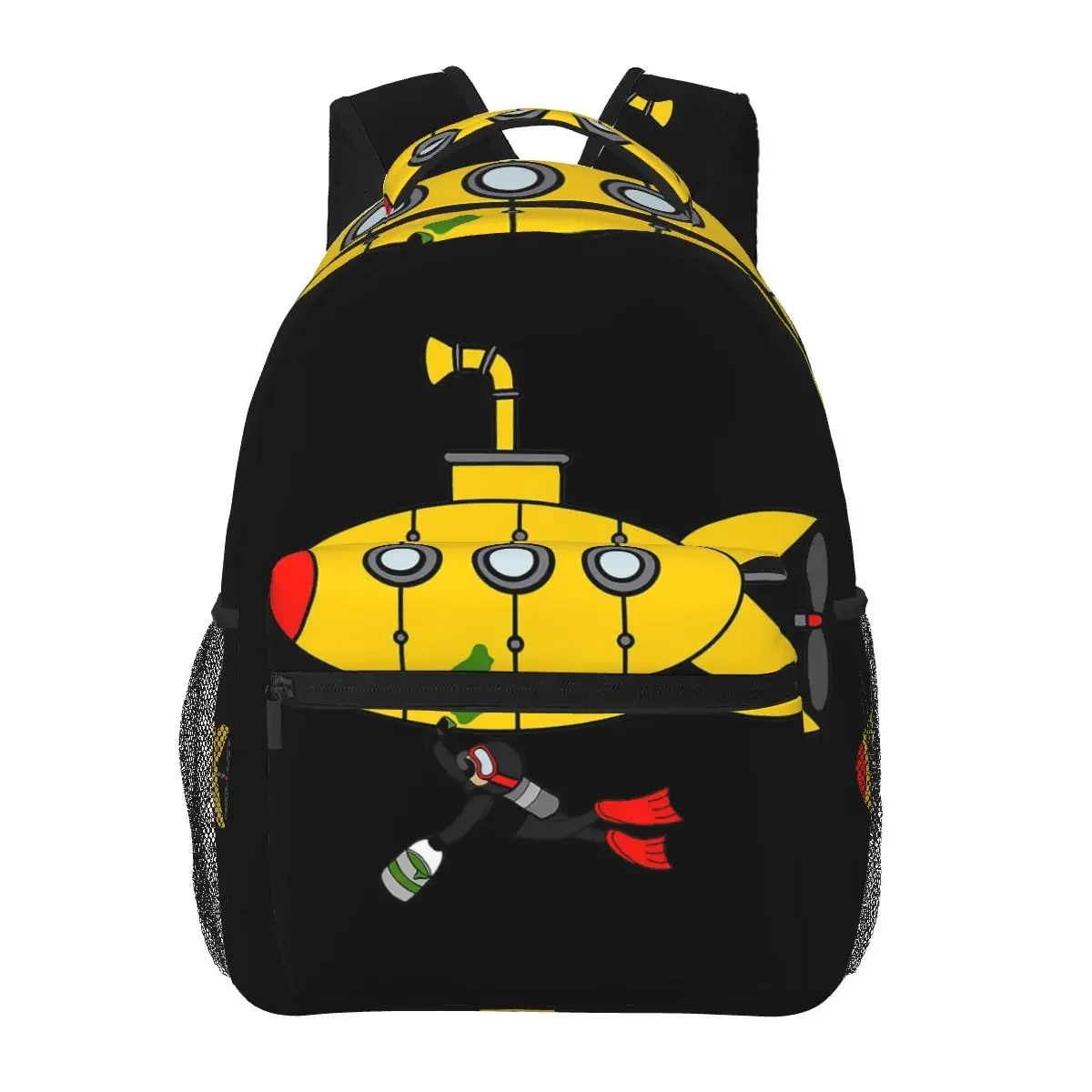 Beatle Submarine Backpacks Boys Girls Bookbag Students School Bags Cartoon Kids Rucksack Shoulder Bag Large Capacity