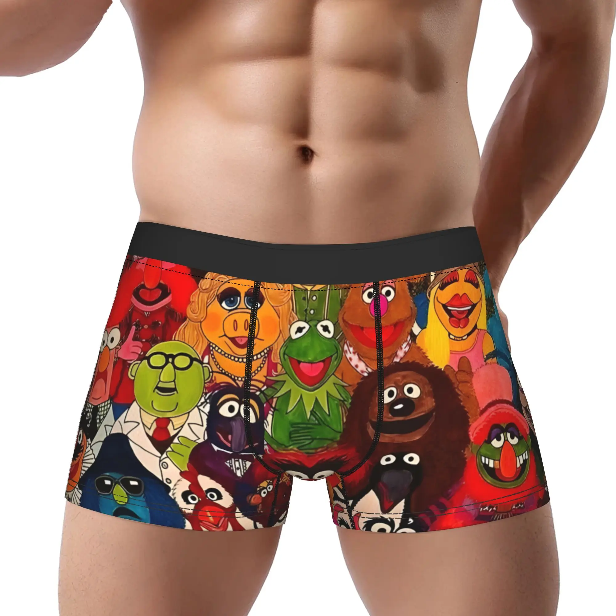 

1piece The Muppets Muppet Animal Rock N Roll Underpants Homme Panties Male Underwear Print Shorts