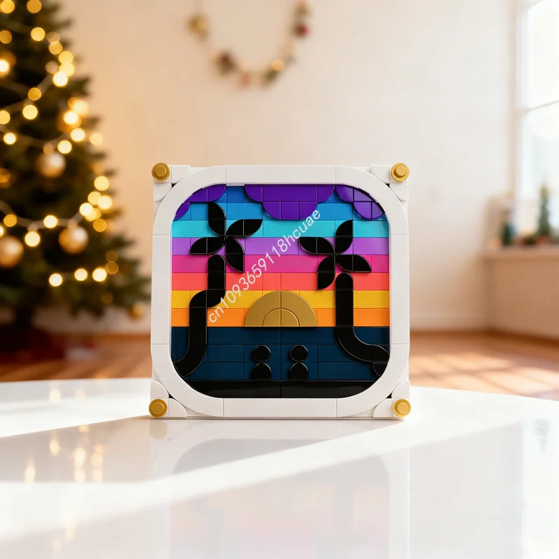 

190 шт. MOC океан закат скульптуры мозаичная модель строительные блоки архитектура сборка рождественские подарки DIY идея кирпичная игрушка для детей