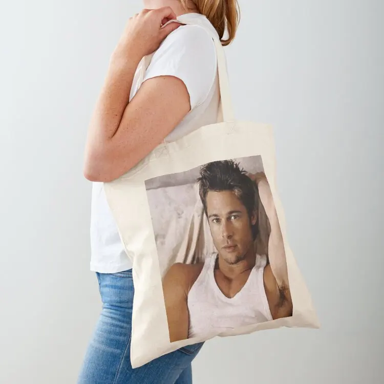 

brad pitt 90s Tote Bag shopping bag logo Shopper handbag tote bag screen custom tote