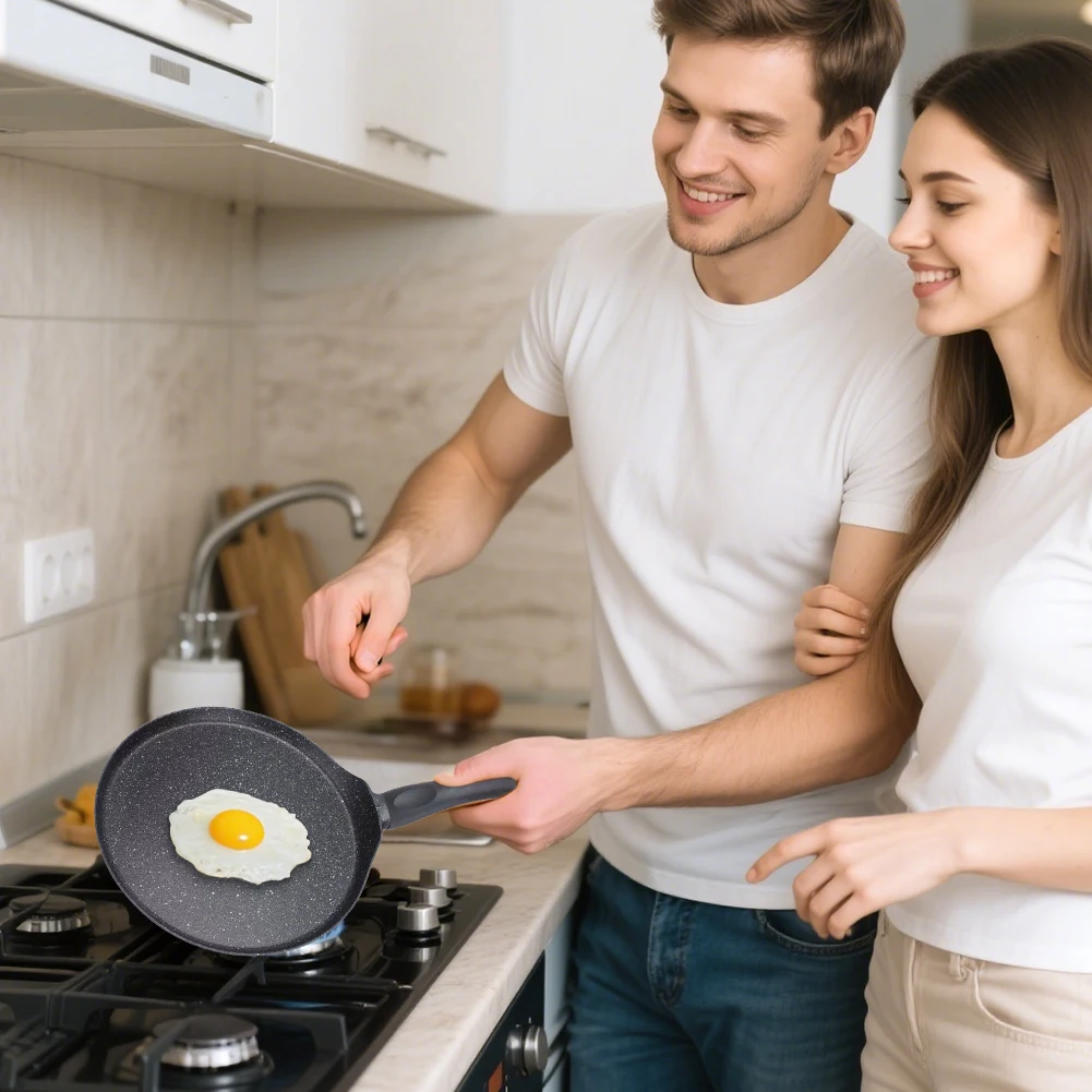 

Professional Pancake Pan 28cm, Large Non-Stick Skillet for Family Breakfast, Omelette Crepe Maker, Induction Compatible